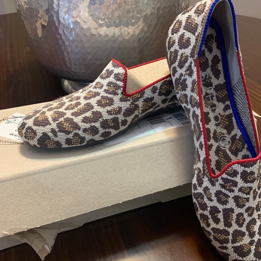 Rothys spotted mocha loafers